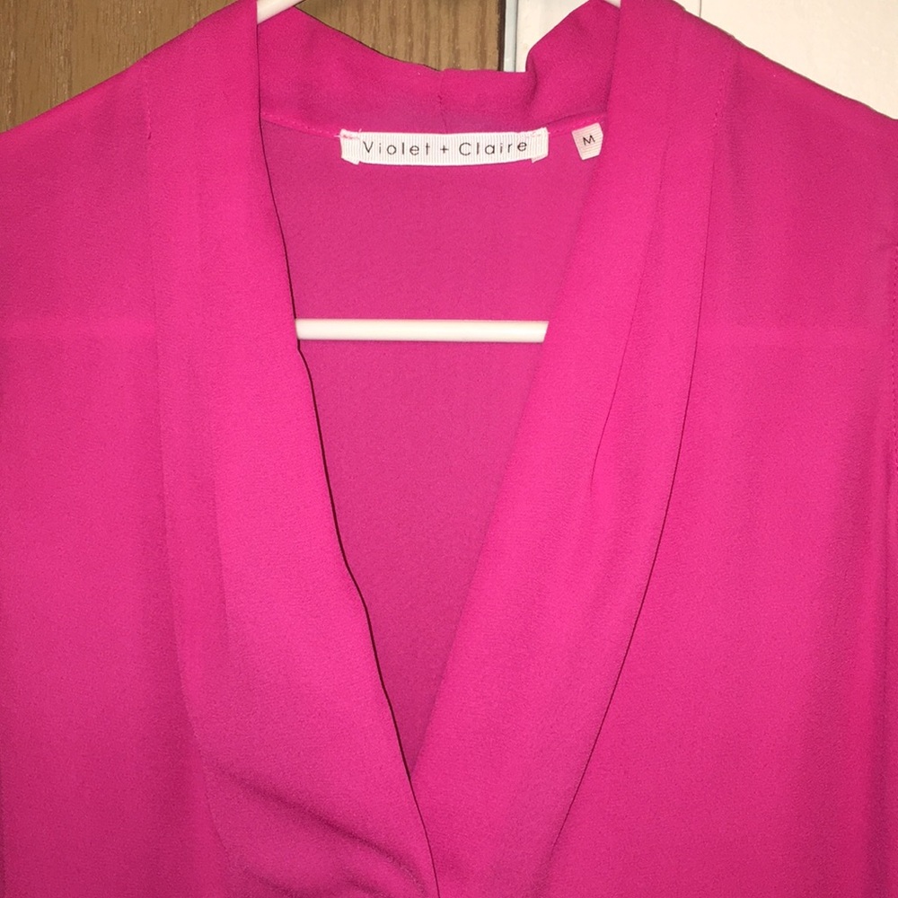 Hot pink flowy shirt!